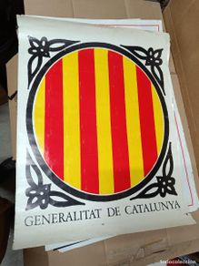 Carteles políticos: ANTIGUO GRAN CARTEL POLITICO CATALAN, 1977, GENERALITAT DE CATALUNYA, TRANSICION -K4
